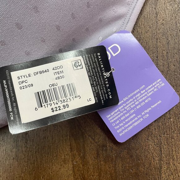 BALI Comfort Wireless Bra Size 42DD Plus Size NWT - Picture 3 of 7